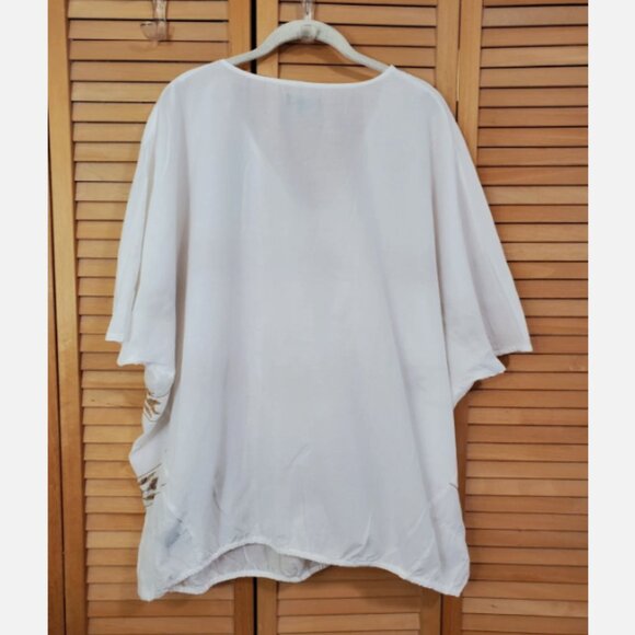 Lane Bryant Embroidered Wedge Drama Top 18/20 - Picture 10 of 12